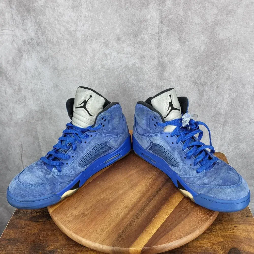 Air‎ Jordan 5 Retro Blue Suede Sneakers Mens 13  Basketball Shoes Authenticated
